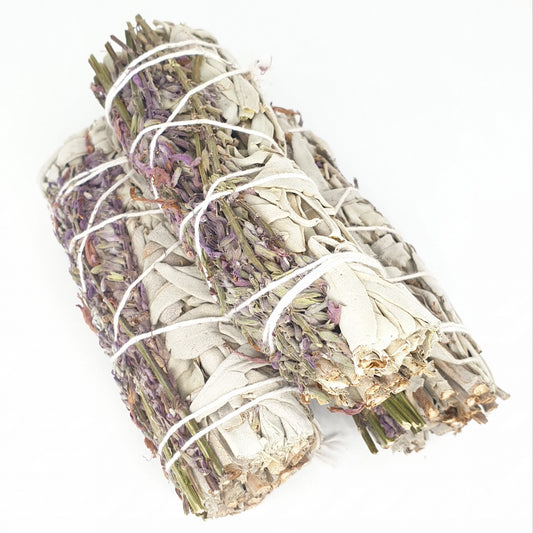 Witte Salie &amp; Lavender Smudge Stick 12cm (3 x 20-30g)