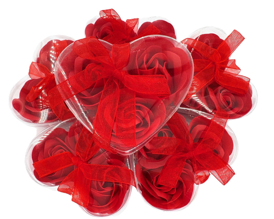 Romantic Rose Shaped Red Soap – 12 pieces