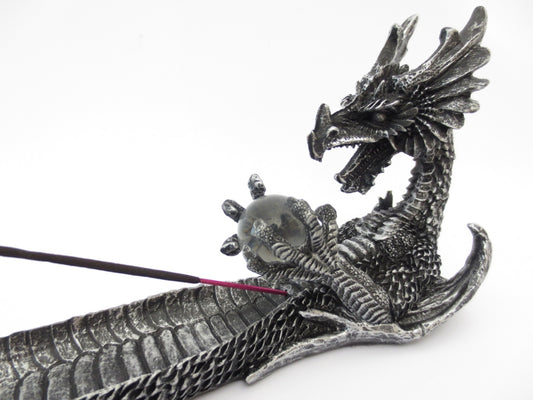 Silver Dragon Incense Stick Holder