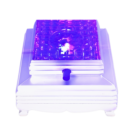 Silver Display Light Base for Crystals – 8 cm