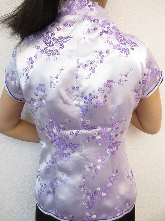 Zilver/paars met bloesem - 36