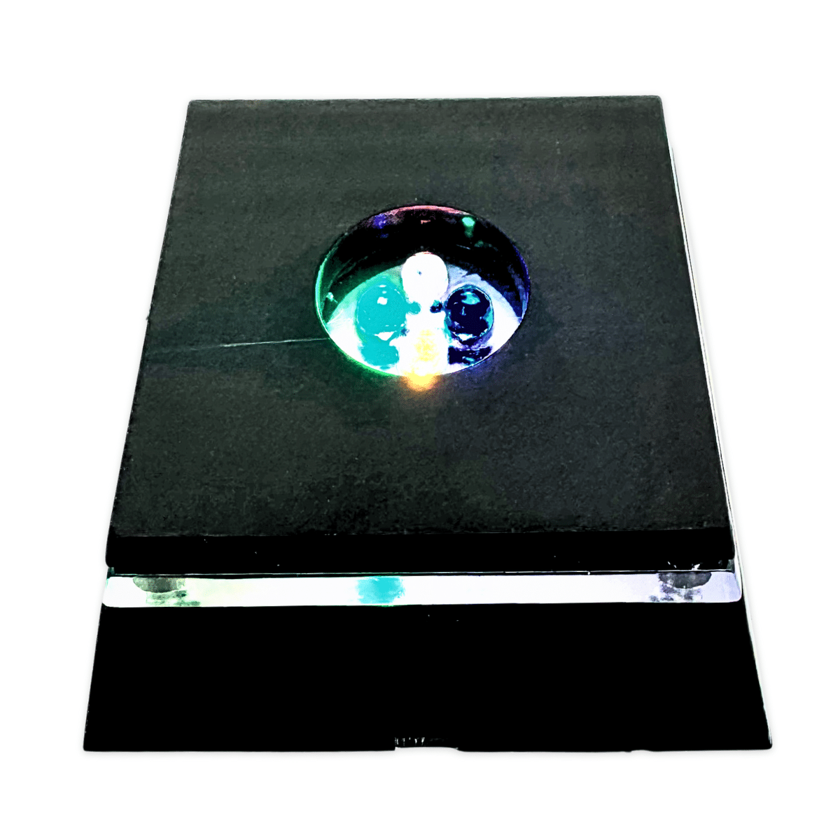 Zwarkleurige vierkante display lichtvoet 6,8 cm