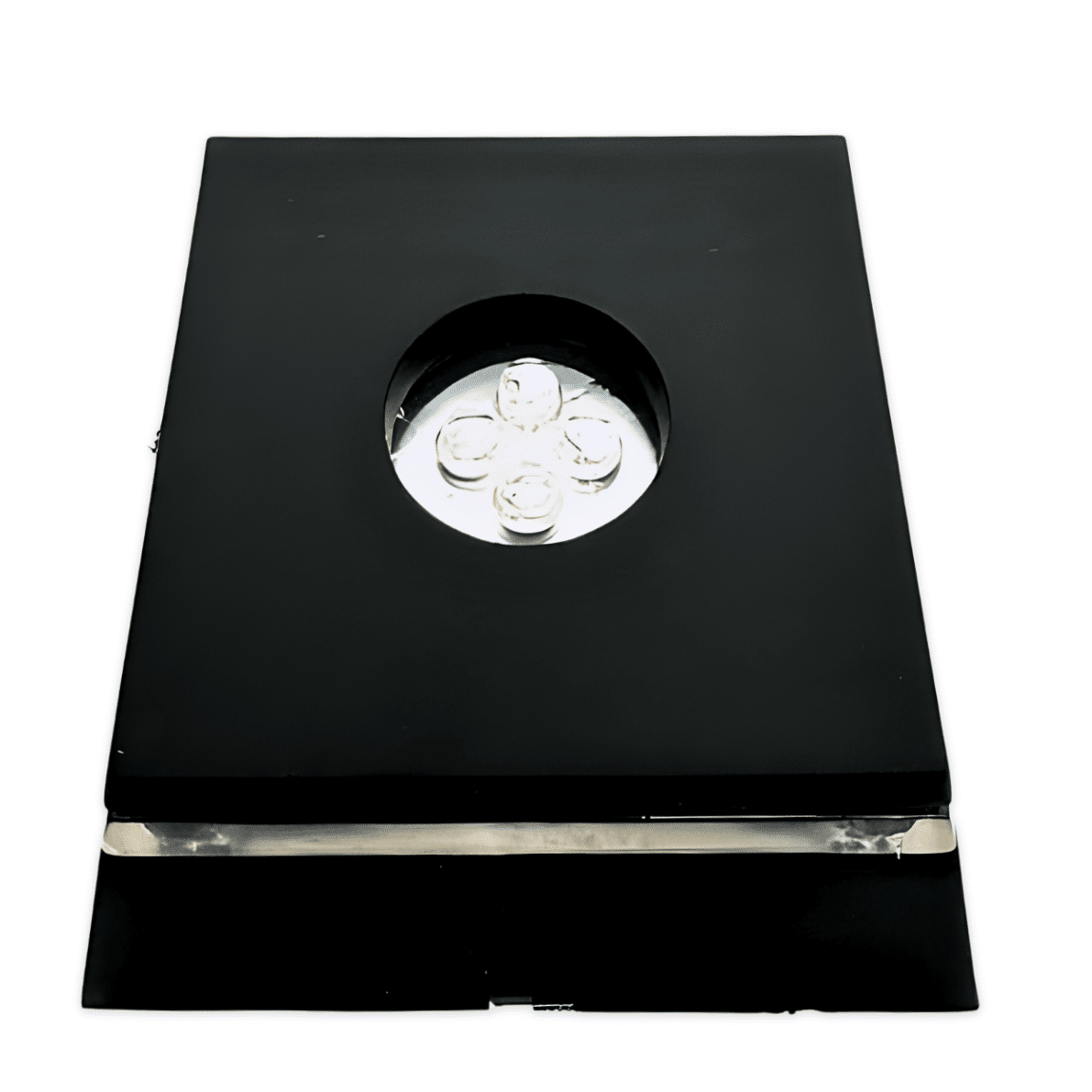 Zwarkleurige vierkante display lichtvoet 6,8 cm