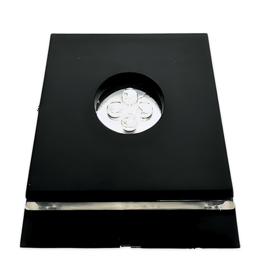 Black Square Display Light Base 6.8 cm