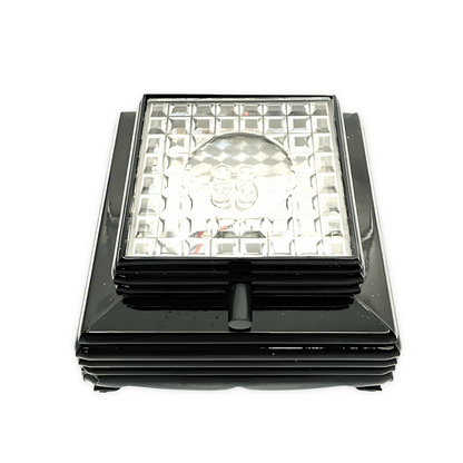 Zwart gekleurd lichtvoet voor kristallen – 8 cm