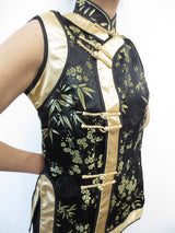 black with gold ladies tops