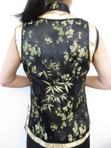 black with gold ladies tops