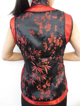 black with red ladies tops