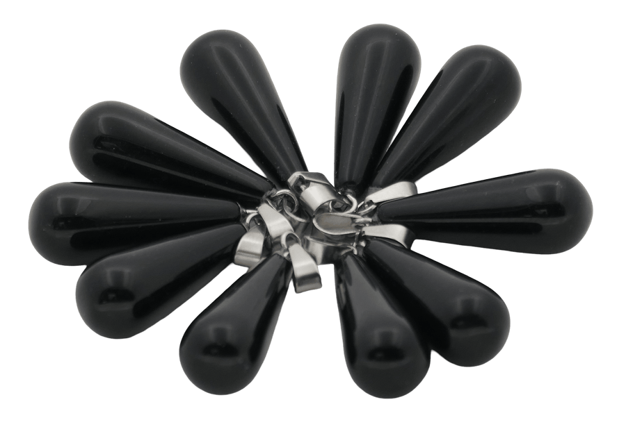 Zwarte Onyx Druppelhanger (10 stuks)